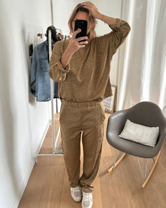 Sally Pantalon Doré Léo ton sur ton