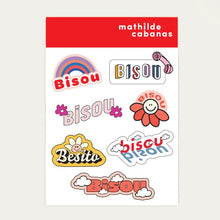 Planche stickers multi Bisou