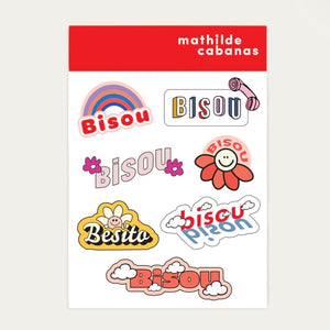 Planche stickers multi Bisou