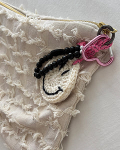 Pochette Écru Bohème/Vichy Rose