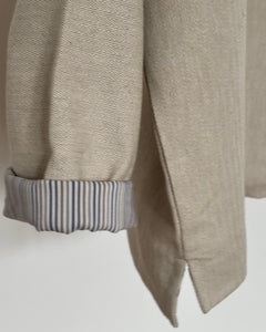 Blouse Anna Milk à chevron  doublée en coton stripes