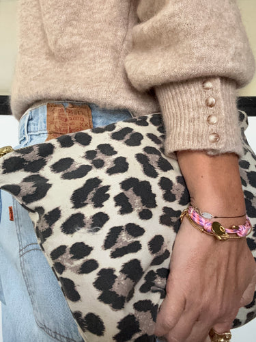 Pochette Léopard/Denim