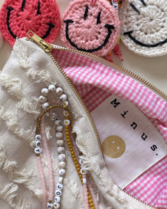 Pochette Écru Bohème/Vichy Rose