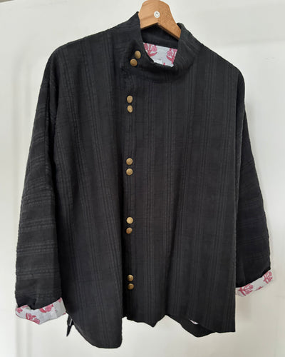 Veste Anna Black en coton teint