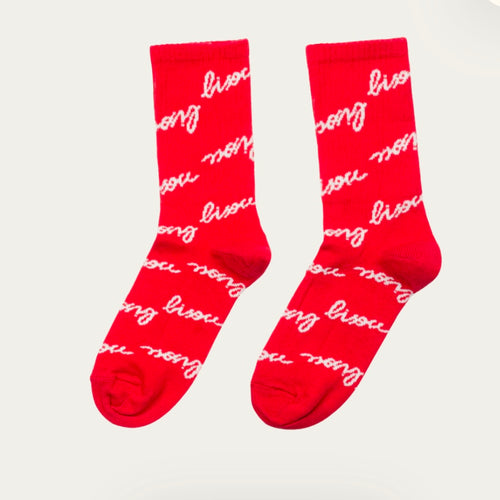 Chaussettes rouge allover