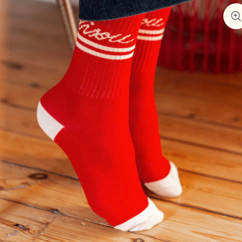 Chaussettes rouges Bisou