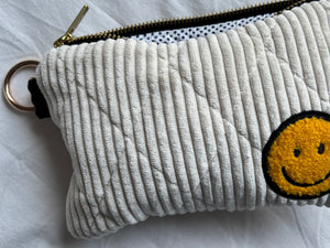 Mini Pochette Velours Smiley