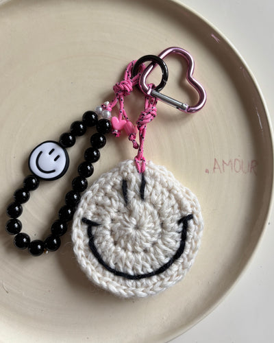GRIGRI de sac Smiley Blanc