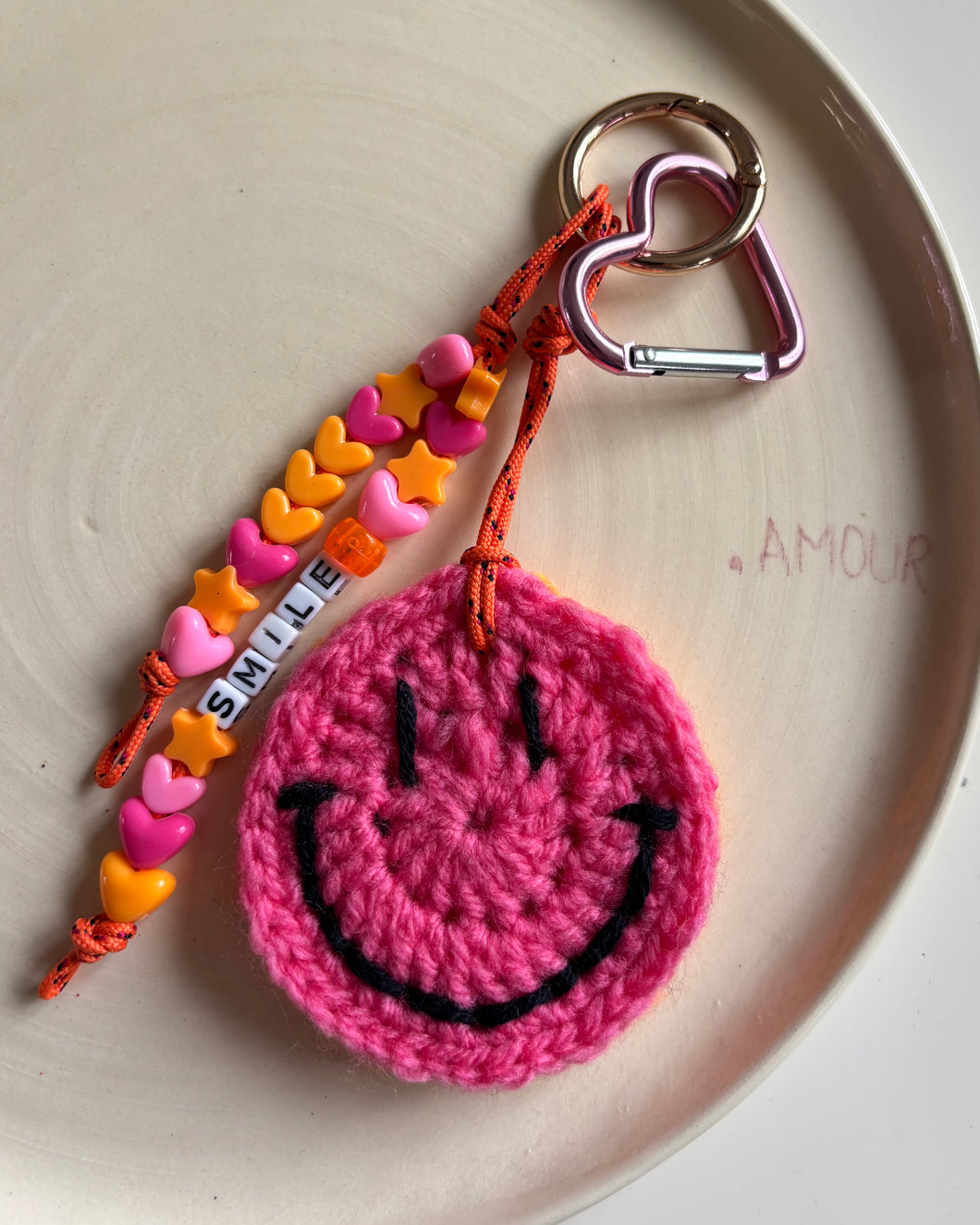 GRIGRI de sac Smiley Rose/Orange