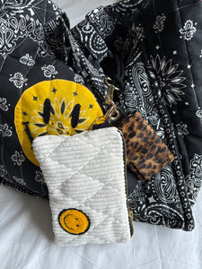 Mini Pochette Velours Smiley