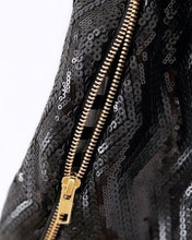 Sac Banane Sequins Zig Zag Noir