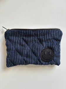 Mini Pochette Velours Navy