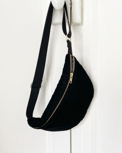 Sac Banane Velours Black