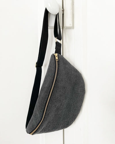 Sac Banane Denim Vintage Noir