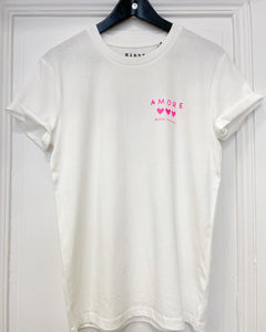Tee-shirt AMORE blanc