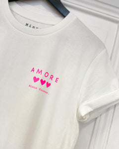 Tee-shirt AMORE blanc